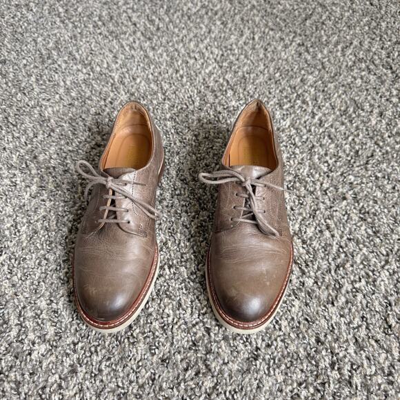 Samuel Hubbard Women's US 6 All Aboard Oxford Taupe Brown Leather Shoe Preppy - Picture 2 of 10